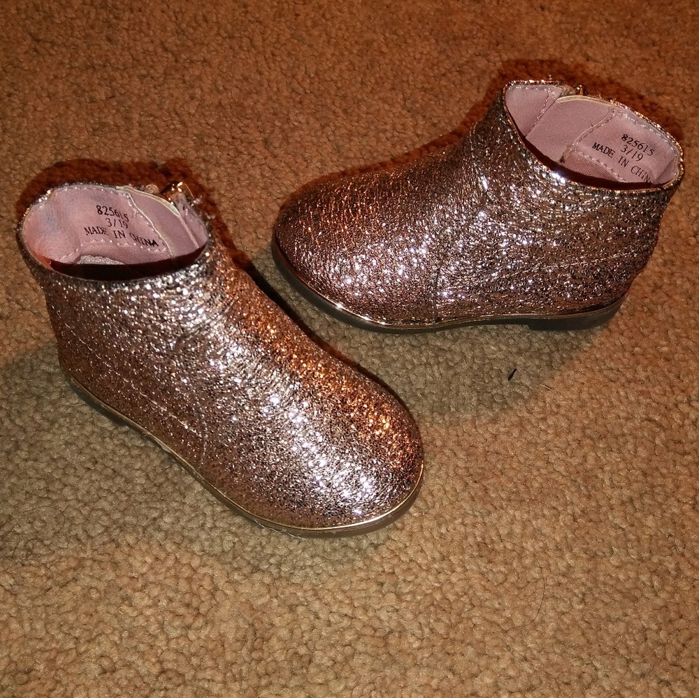 Rose Gold Ankle Boots
